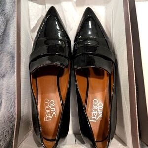 FRANCO SARTO black patent leather loafers  women's size 8M